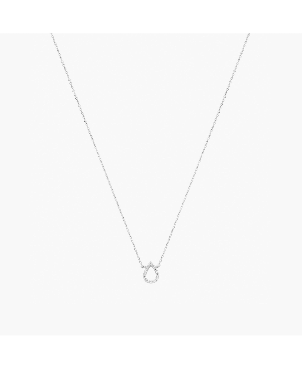 Livia Teardrop Pendant Necklace - Silver
