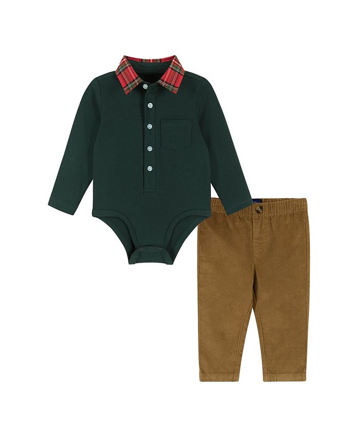 Andy & Evan Hunter Holiday Polo Shirtzie Set