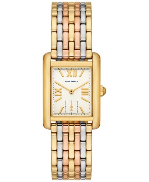 Женские часы Tory Burch The Eleanor Tri-Tone Stainless Steel Bracelet Watch 25mm