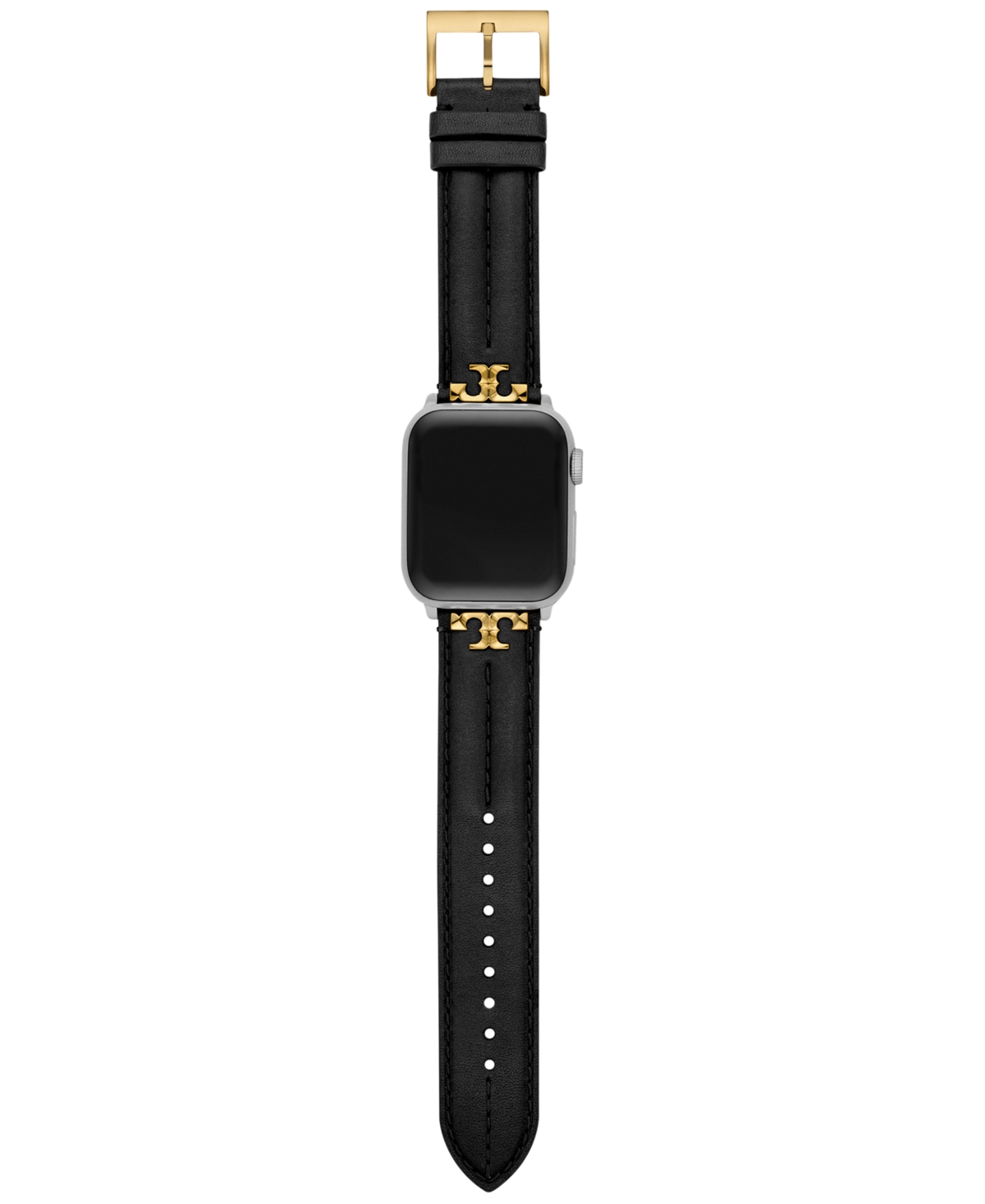 Tory Burch The Kira Black Leather Strap For Apple Watch 38mm-45mm
