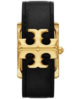 Women's The Eleanor Black Leather Strap Watch 25mm