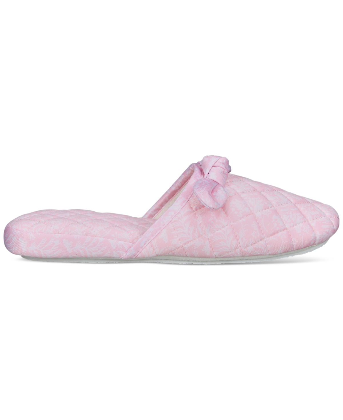 Charter Club Women's Gingham-Print Bow-Top Slippers, Created for Macy's
