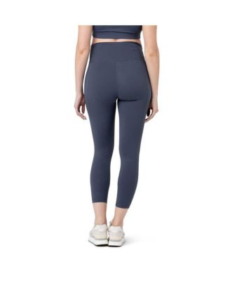 Maternity Ripe Tempo Active Crop Legging Blue Steel
