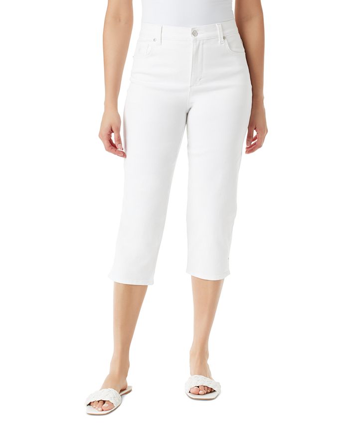 Pantalon Capri Femme Gloria Vanderbilt Taille 8 - Imprimé Floral Rose, Coton Stretch, Occasion Très Bon état