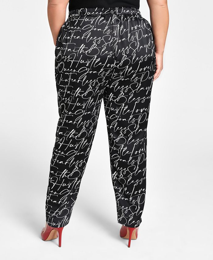 Nina Parker Trendy Plus Size Printed Fitted Pants Macy's
