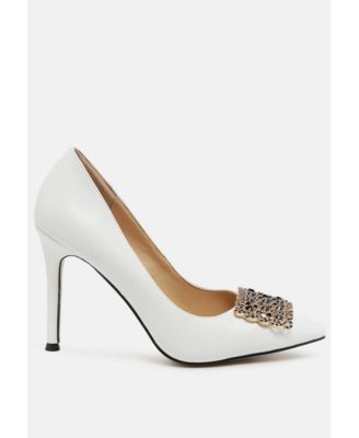 Women Cirrus Diamante Embellished Brooch Pumps