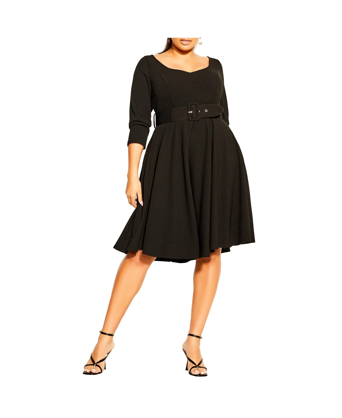 Black elbow sleeve dress clearance