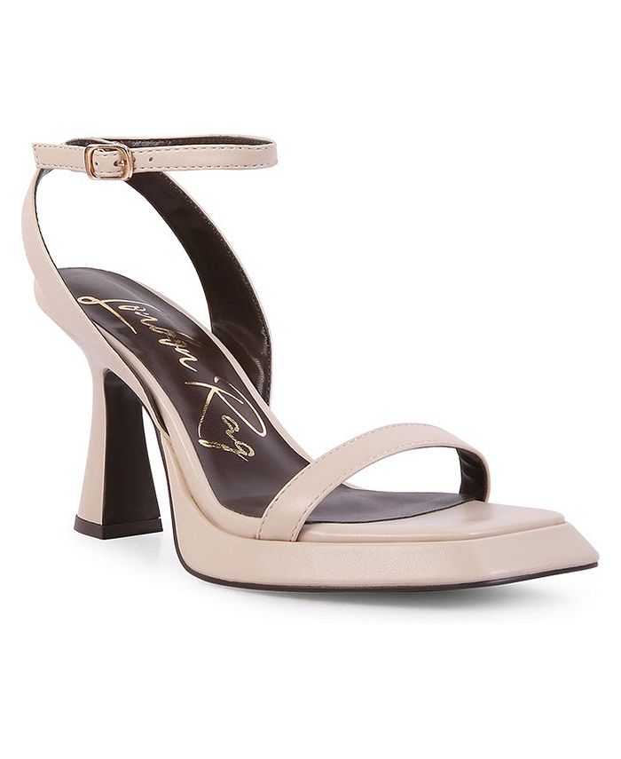 London Rag Women's Five Star Ankle Strap Kitten Heel Sandals - Macy's