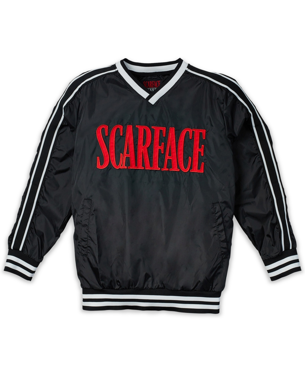 Men's Scarface Pullover Windbreaker Sweatshirt - Black