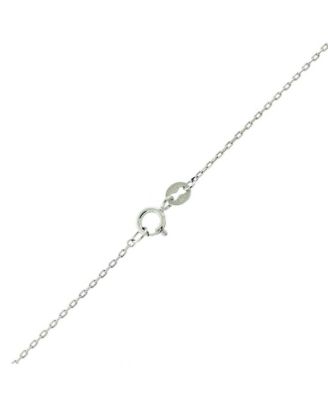 Suzy Levian Sterling Silver Cubic Zirconia Pave Marquise Large Disk Pendant Necklace