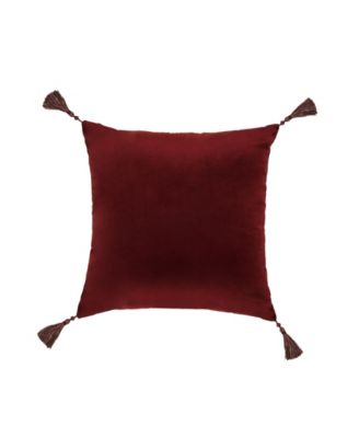 Bordeaux Embellished Decorative Pillow, 18" x 18"