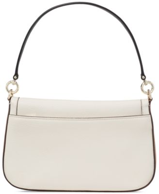 Hudson Small Pebbled Leather Flap Shoulder Bag