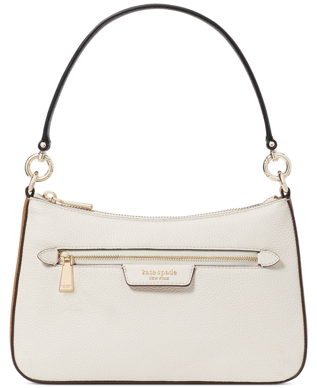 Shop Kate Spade Hudson Colorblocked Pebbled Leather Small Convertible Crossbody In Parchment Multi