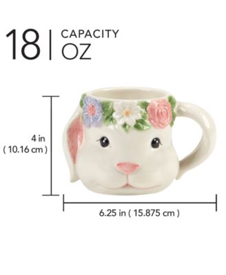 Easter 3-D Bunny Mugs, Set of 4