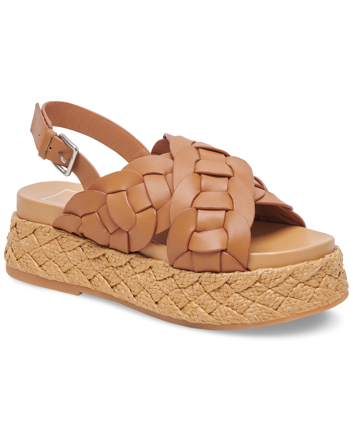 Shop Dolce Vita Women's Winder Woven Slingback Sandals In Tan Leather