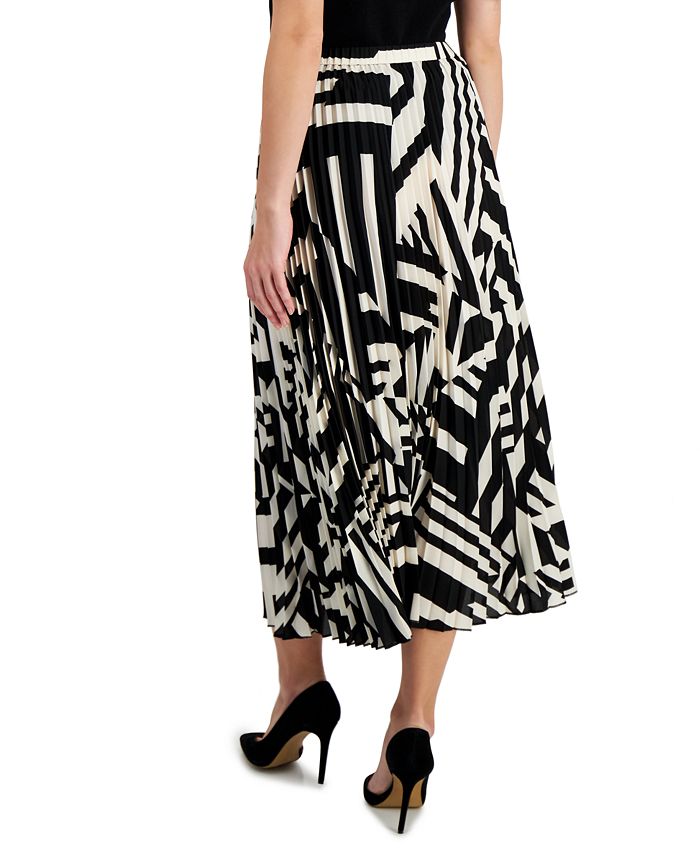Anne Klein Women's Floral-Print Pleated Midi Skirt, Created for Macy's main image 0