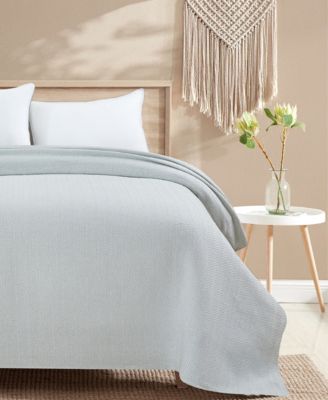 Herringbone Cotton Blanket, Full/Queen