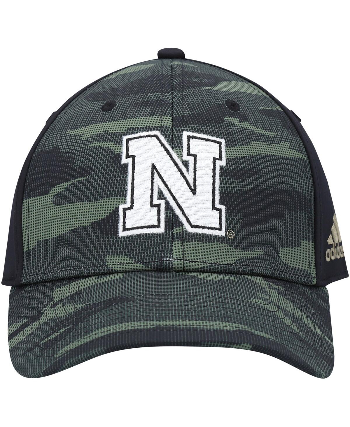 Shop Adidas Originals Men's Adidas Camo Nebraska Huskers Military-inspired Appreciation Flex Hat