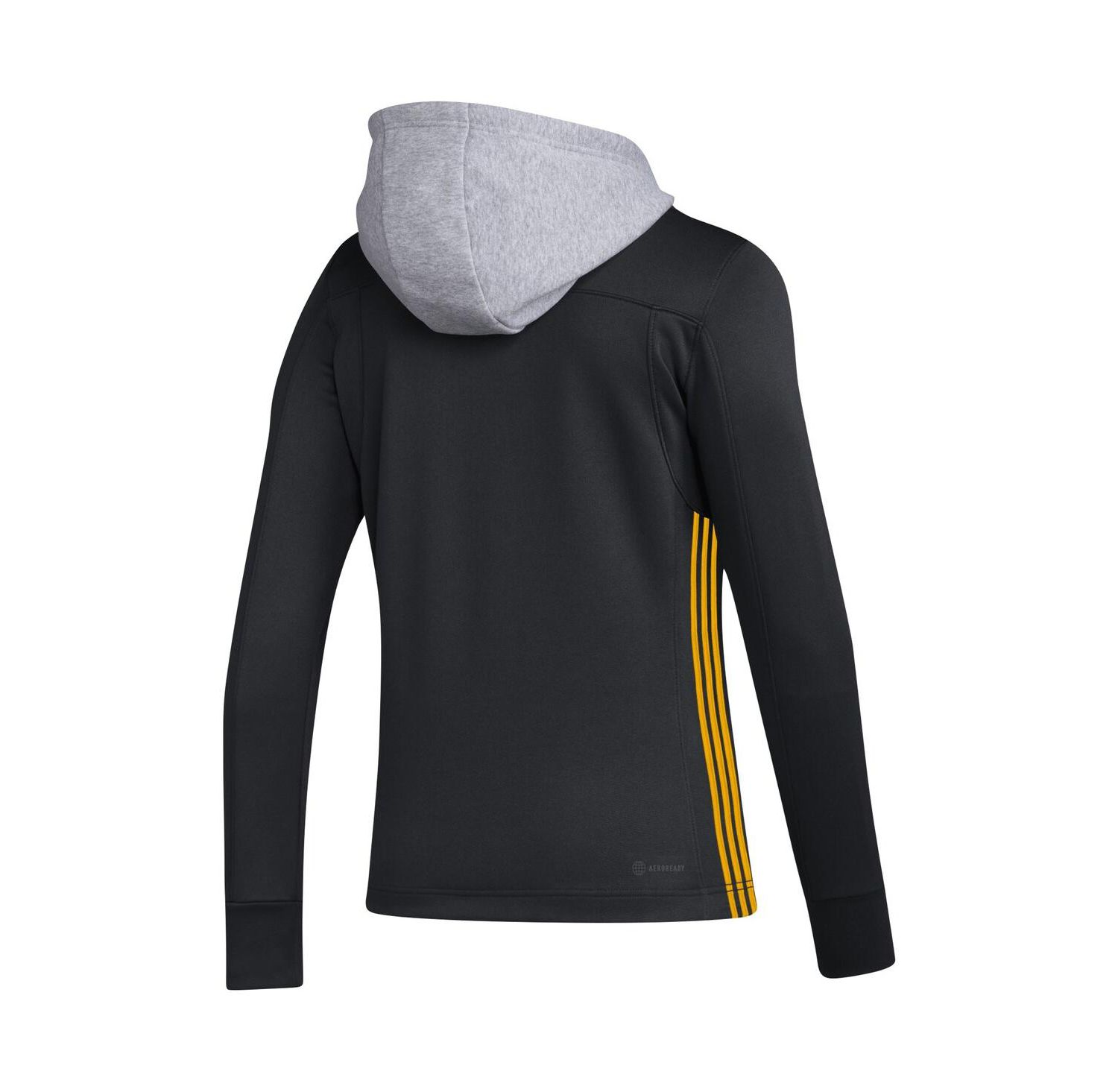 Women's Black Boston Bruins Refresh Skate Lace AEROREADY Pullover Hoodie