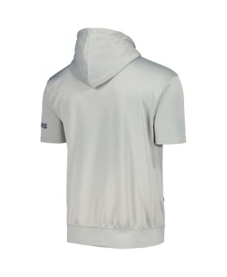 Men's Silver, Light Blue Memphis Grizzlies Short Sleeve Pullover Hoodie