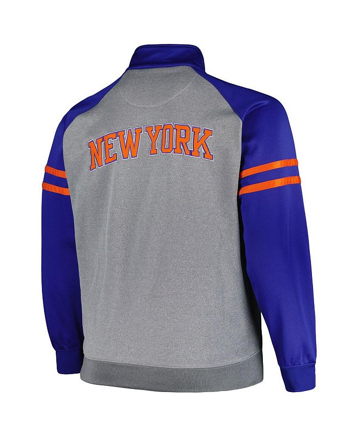 Fanatics Men's Blue, Heather Gray New York Knicks Big and Tall Pieced ...