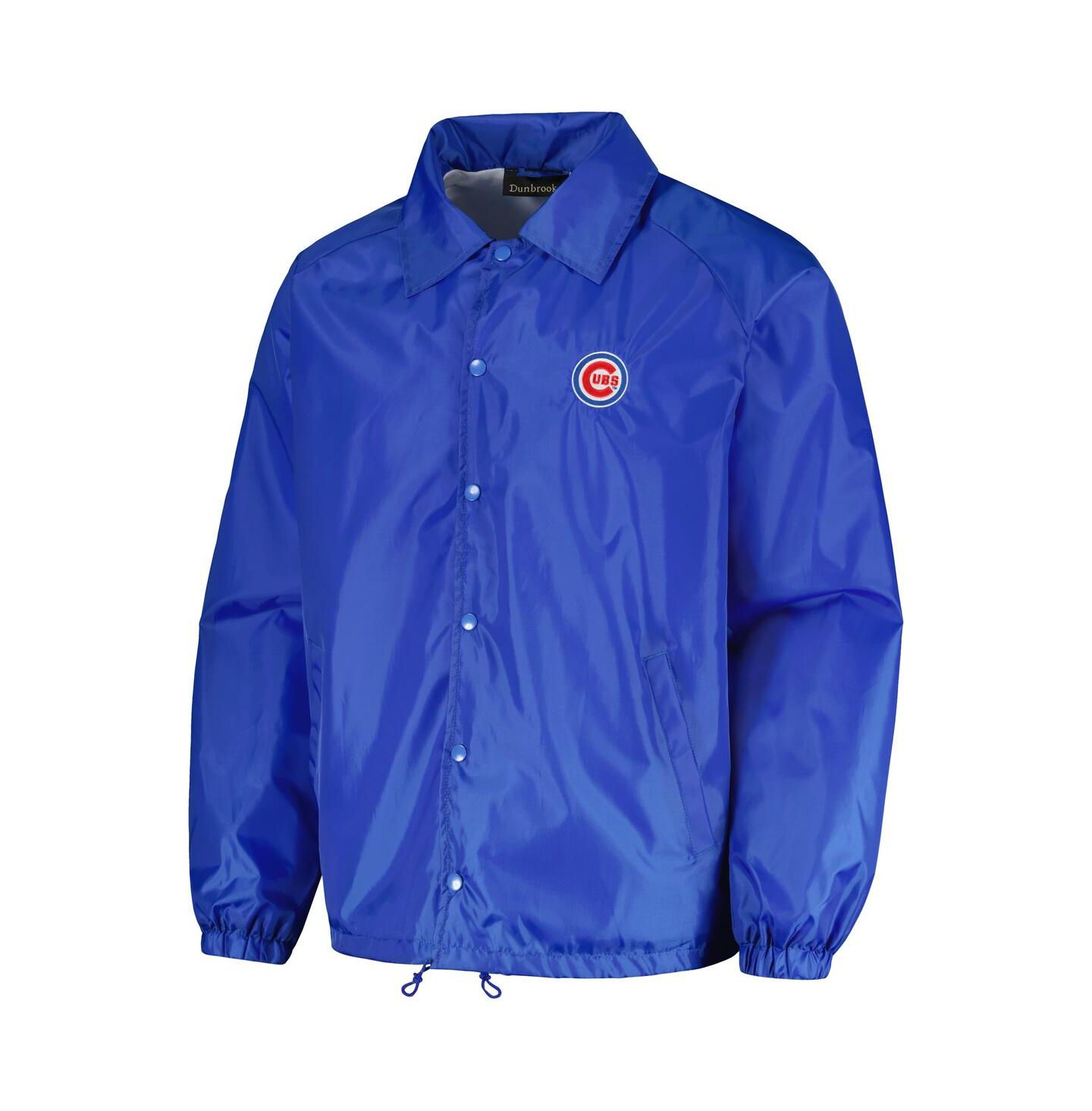 Мужская куртка Dunbrooke Royal Chicago Cubs Coach's Raglan Full-Snap Windbreaker — фото 2
