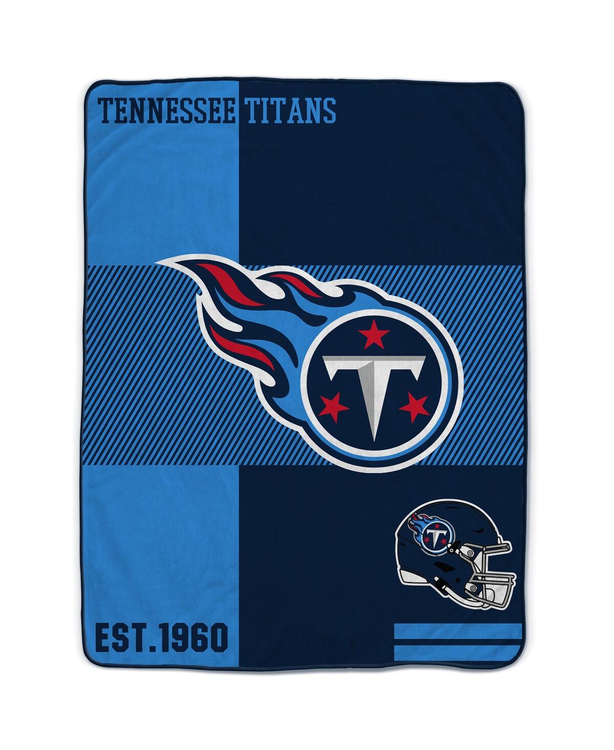 Pegasus Home Fashions Tennessee Titans 60" X 80" Sherpa Throw Blanket In Blue