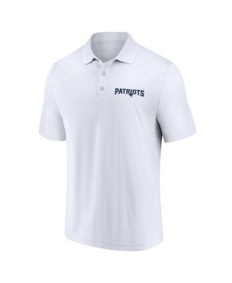Men's White, Navy New England Patriots Lockup Two-Pack Polo Shirt Set