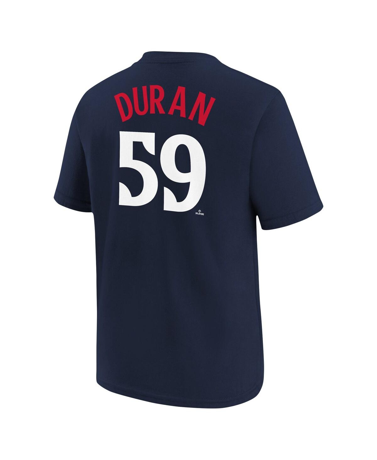 Shop Nike Big Boys  Jhoan Duran Navy Minnesota Twins Name And Number T-shirt