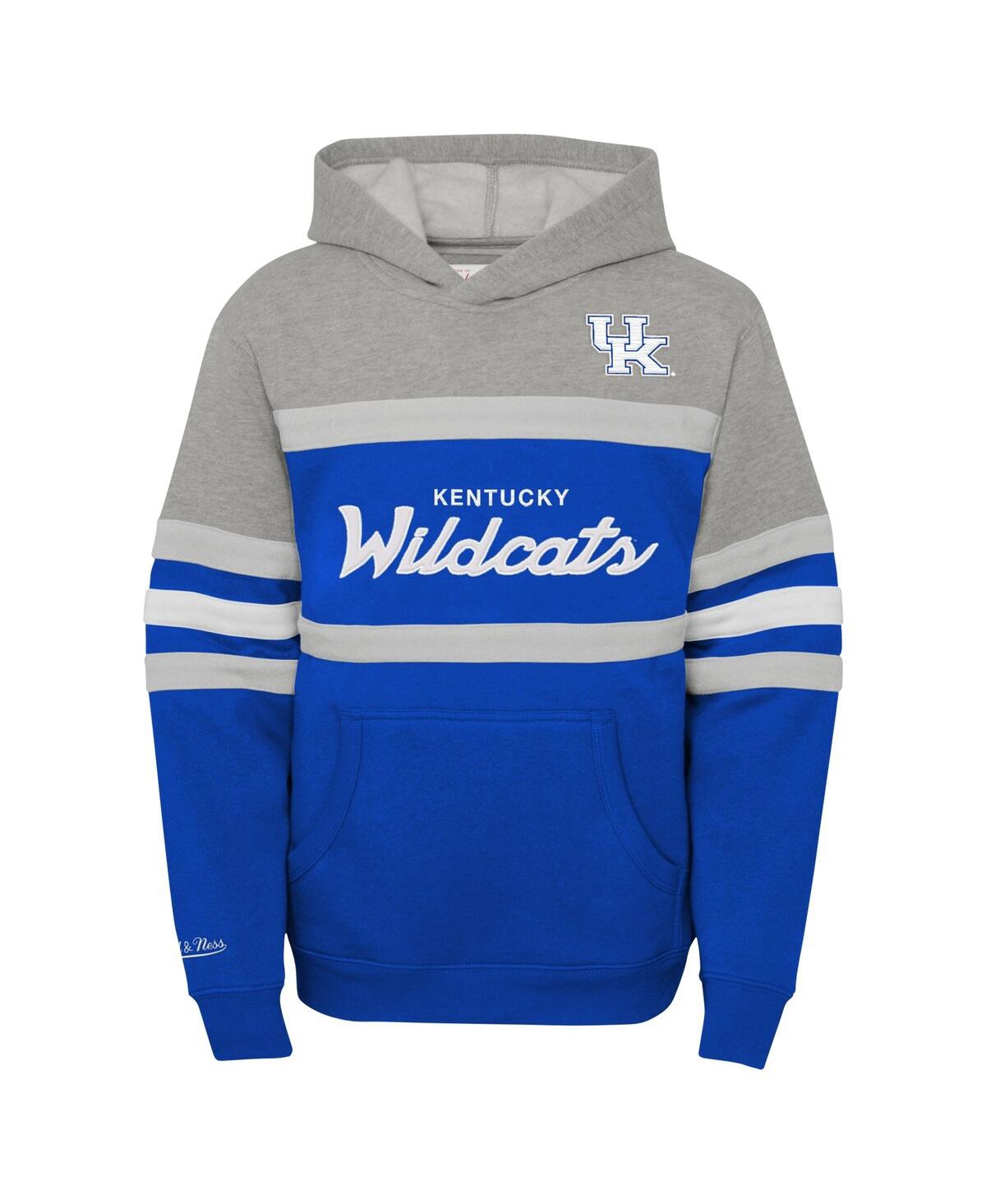 Shop Mitchell & Ness Big Boys  Royal Kentucky Wildcats Head Coach Hoodie