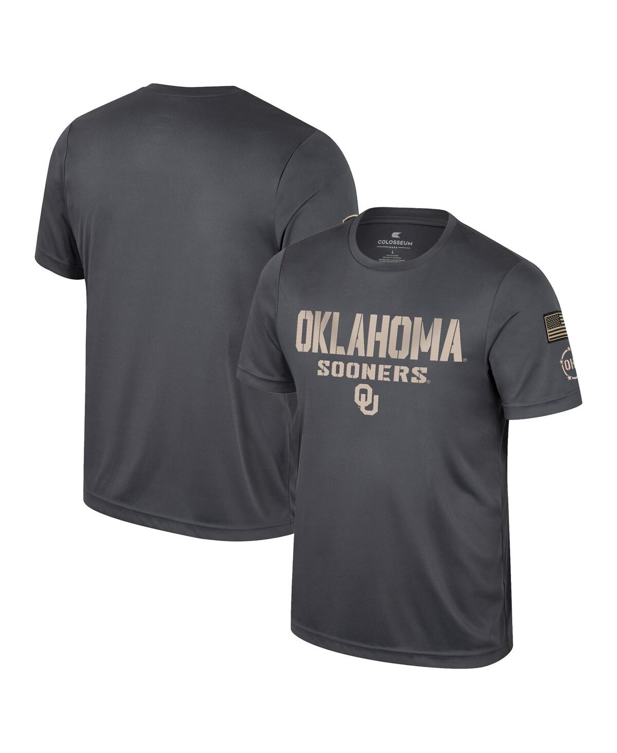 Colosseum Men's  Charcoal Oklahoma Sooners Oht Military-inspired Appreciation T-shirt