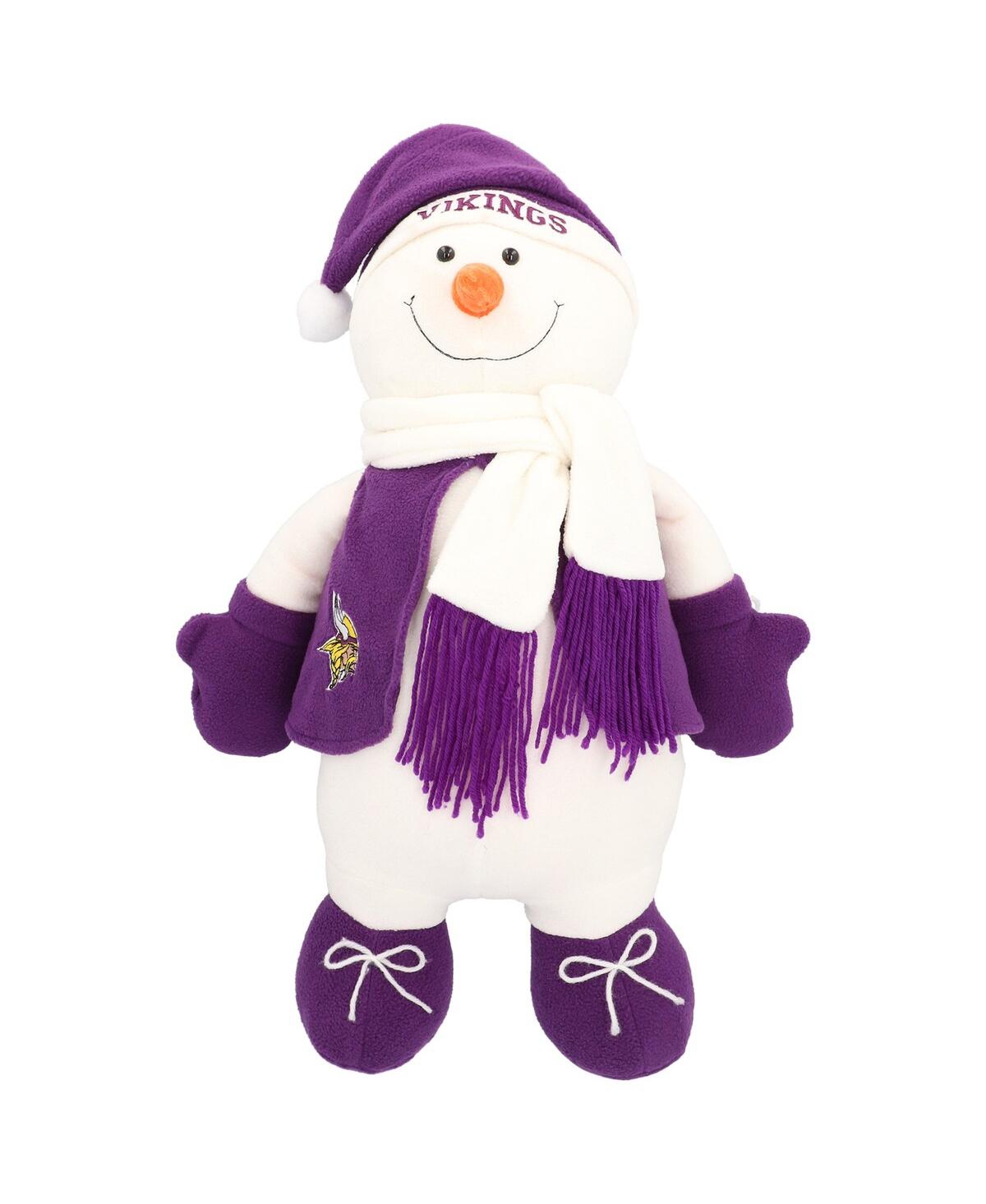 Memory Company The  Minnesota Vikings 17" Frosty Snowman Mascot In White,purple