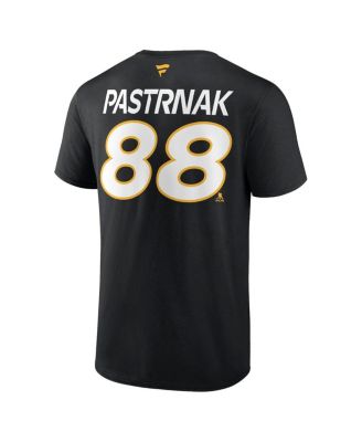 Men's David Pastrnak Black Boston Bruins Authentic Pro Prime Name and Number T-shirt
