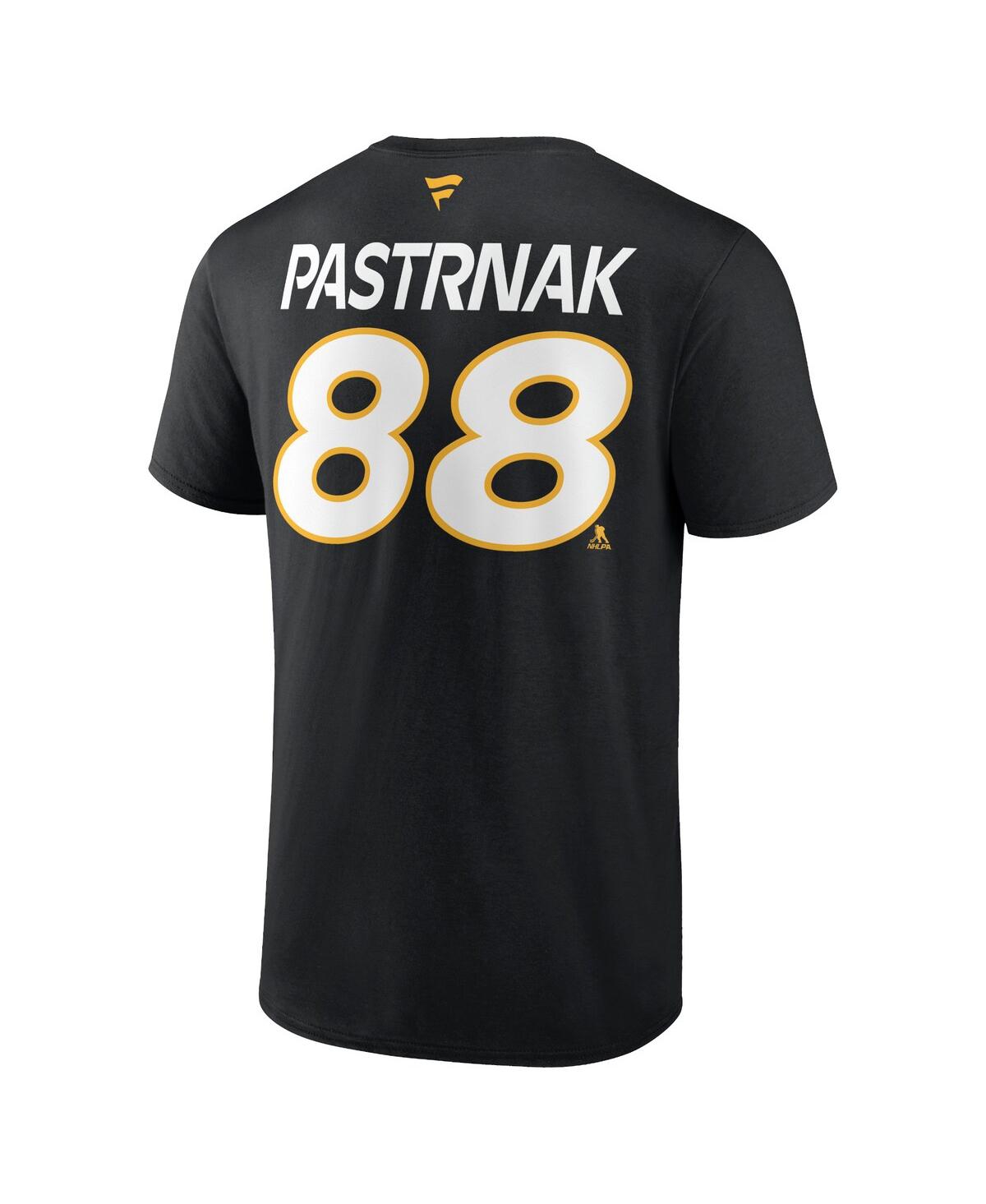 Men's Fanatics David PastrnakBoston Bruins Authentic Pro Prime Name and Number T-shirt - Black
