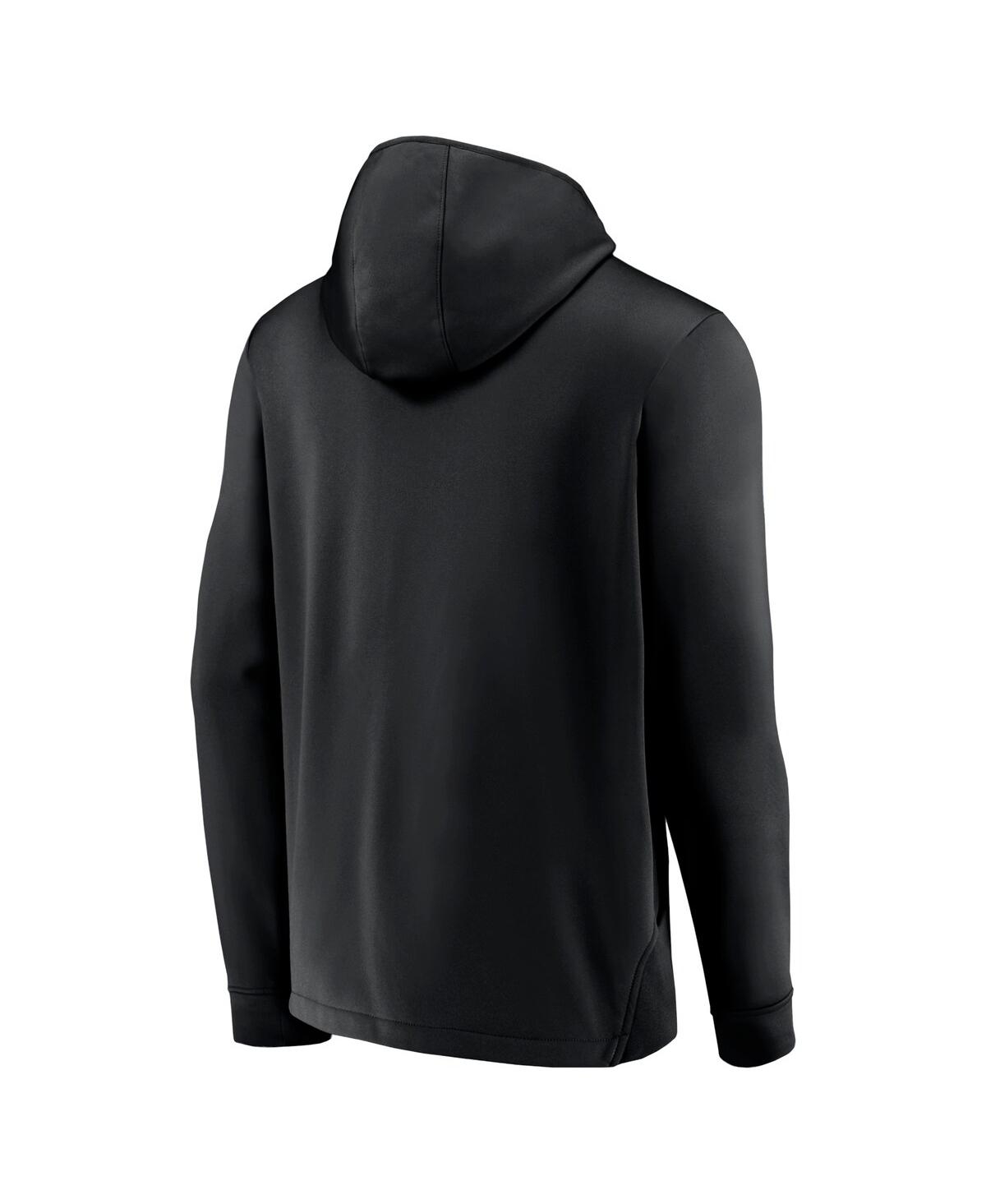 Men's FanaticsDistressed Boston Bruins Centennial Lockup Authentic Pro Pullover Hoodie - Black