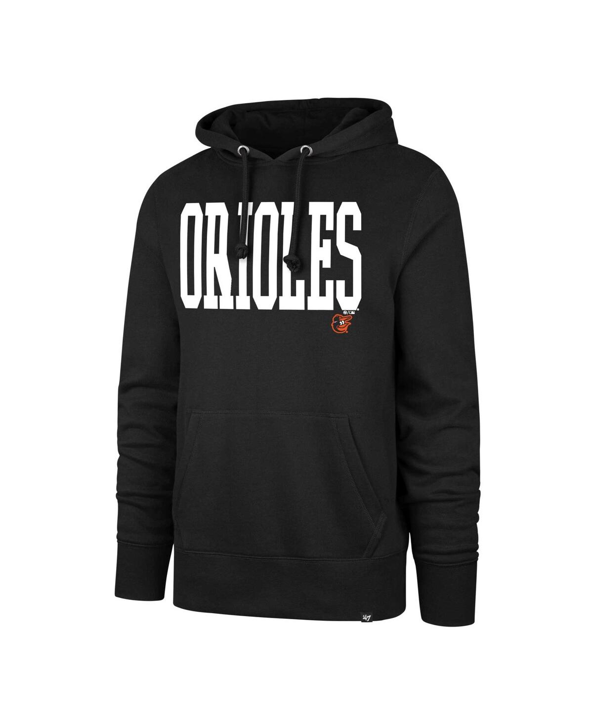 Men's '47 BrandBaltimore Orioles Dime Headline Pullover Hoodie - Black