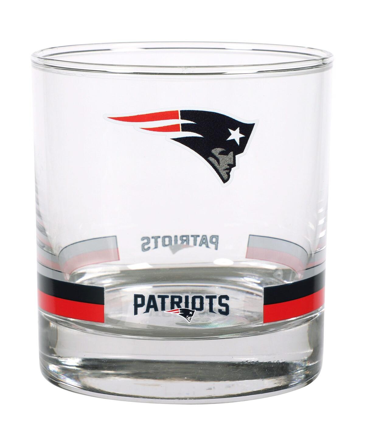 Memory Company New England Patriots Banded Rocks Glass In White