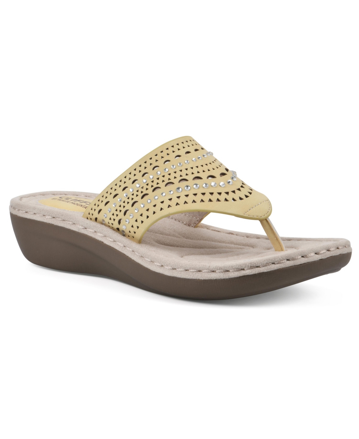 Women's Comate Thong Sandal - Yellow Nubuck- Polyurethane