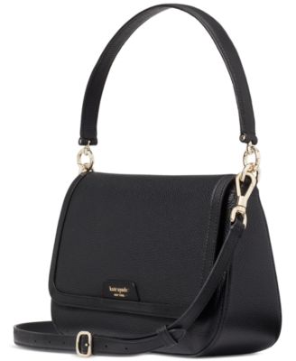 Hudson Small Pebbled Leather Flap Shoulder Bag