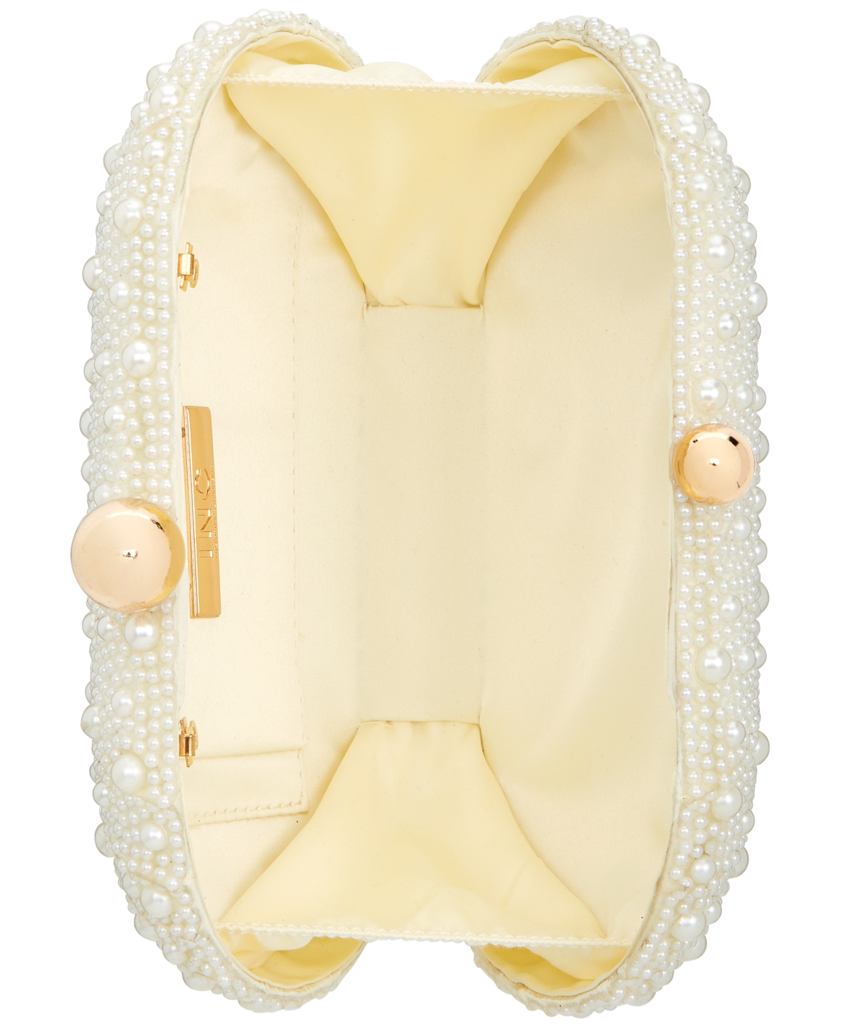 Shop Inc International Concepts Satin Embellished Pearl Clutch, Created For Macy's