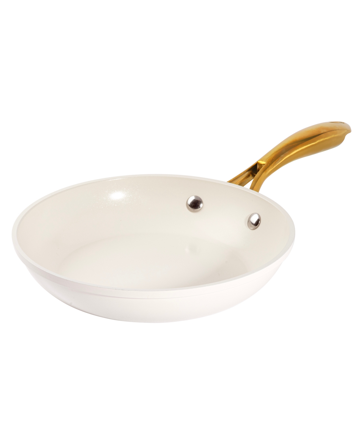 Shop Gotham Steel Natural Collection Ceramic Coating Non-stick 10" Frying Pan With Gold-tone Handle In Cream