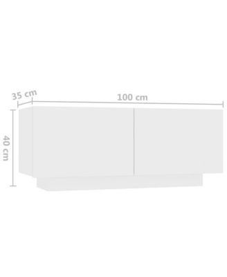 TV Cabinet White 39.4"x13.8"x15.7" Engineered Wood