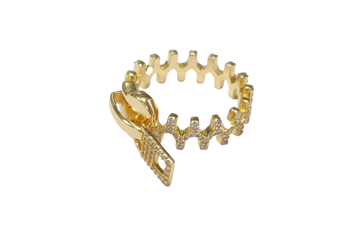 Zipper Ring - Gold