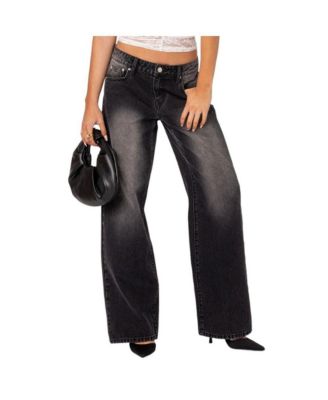 Women's Magda Acid Wash Low Rise Baggy Jeans