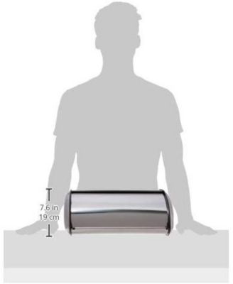 Bread Box Stainless Steel Bread Storage Box - Bread Bin Storage Holder for Kitchen - 16.5x10x8