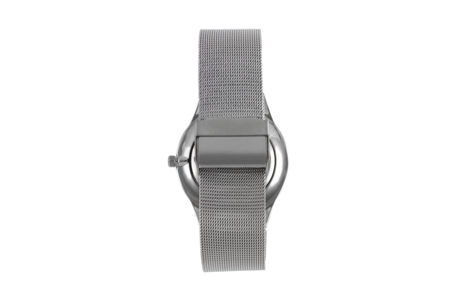 Men's 40mm Blue Dial Slim Case Stainless Steel Mesh Watch