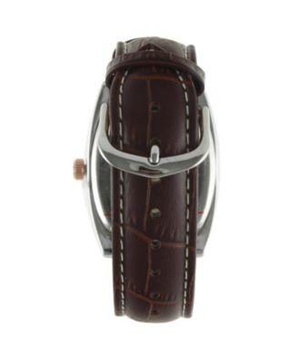 Men 33mm Remote Second Hand Leather Strap watch