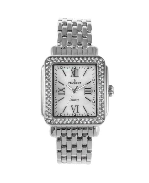 Женские часы Peugeot 36X30mm Silver Tank Bracelet Watch Panther Link Bracelet, цвет: Серебряный