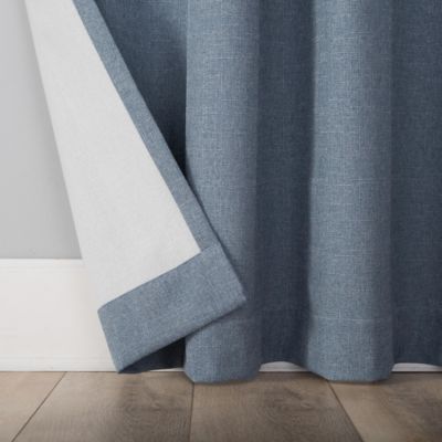 Cayden Grid Texture Draft Shield Fleece Insulated 100% Blackout Grommet Curtain Panel