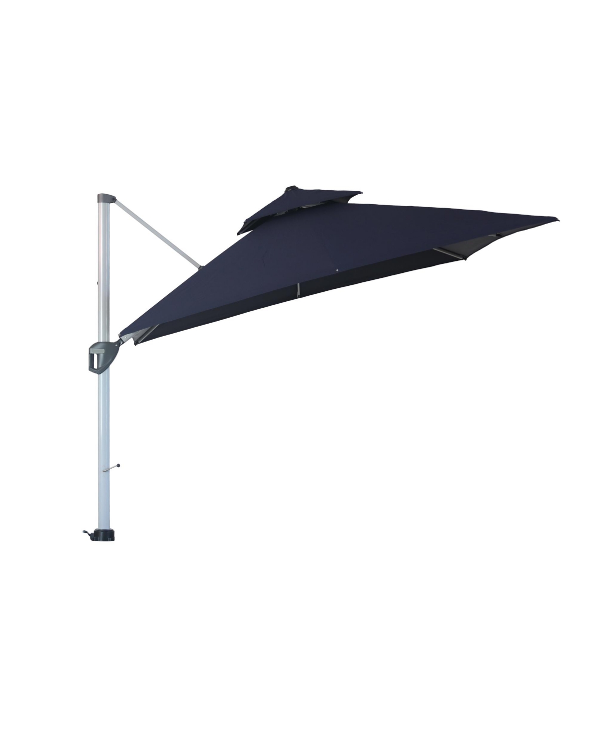 Mondawe 10ft 2-Tier Square Cantilever Outdoor Patio Umbrella with Included Cover